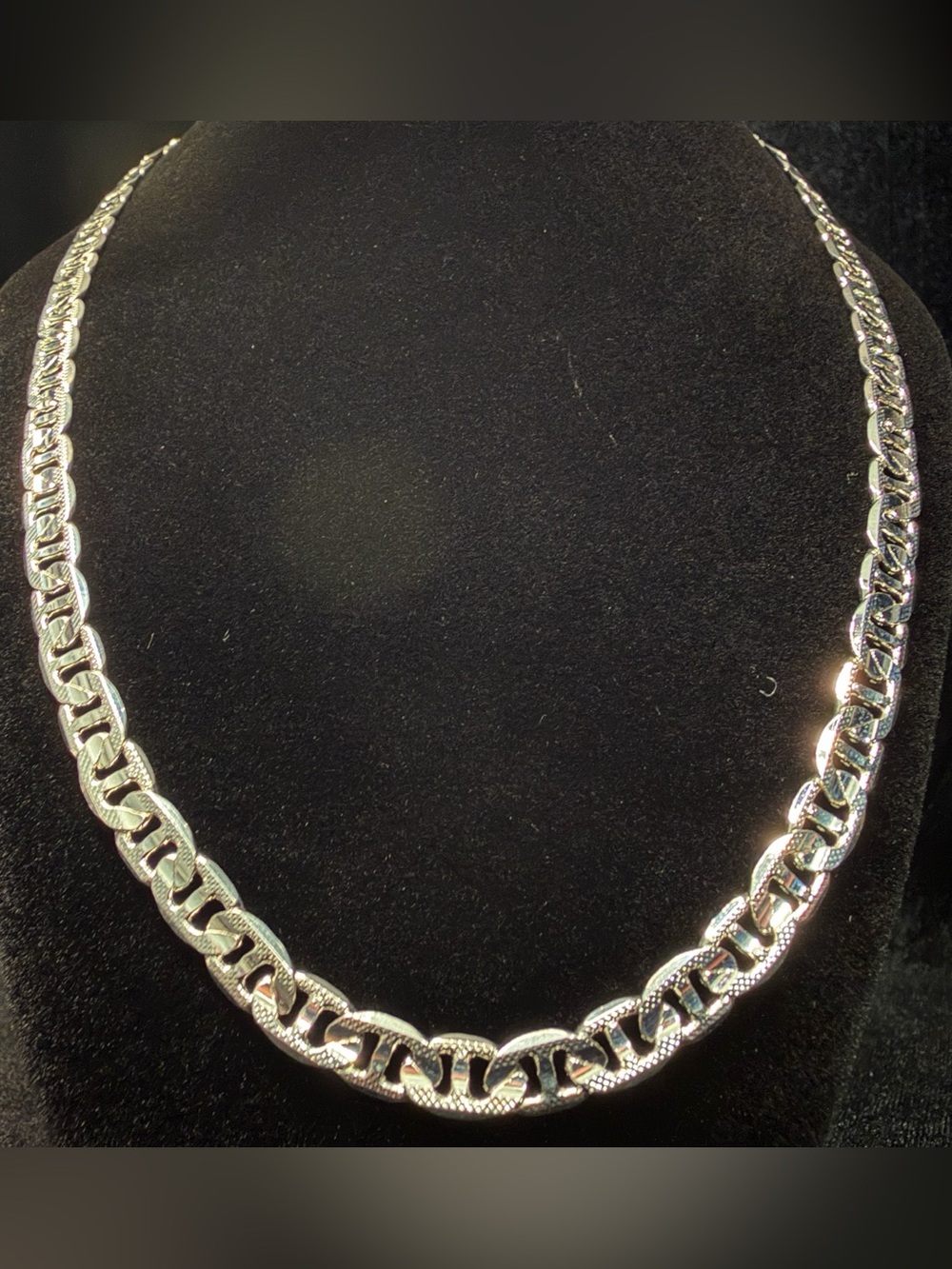 Mariner Diamond Cut 22in 7MM 925 Stamped  Necklace Brand New. Nice Piece!